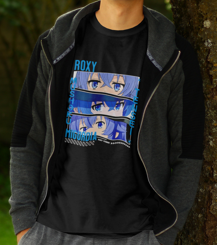 Roxy Mushoku Tensei Migurdia Anime Blue Character Eyes T-Shirt