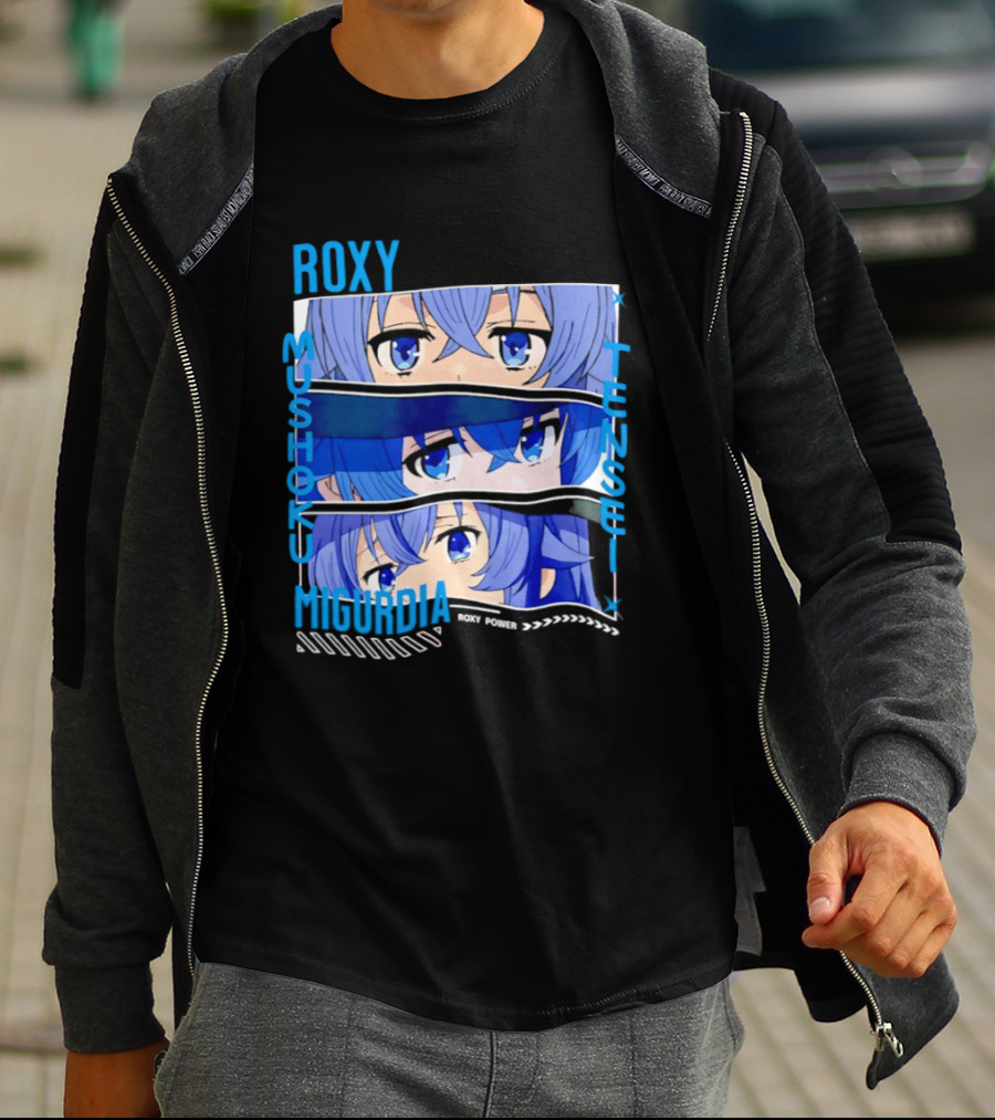 Roxy Mushoku Tensei Migurdia Anime Blue Character Eyes T-Shirt