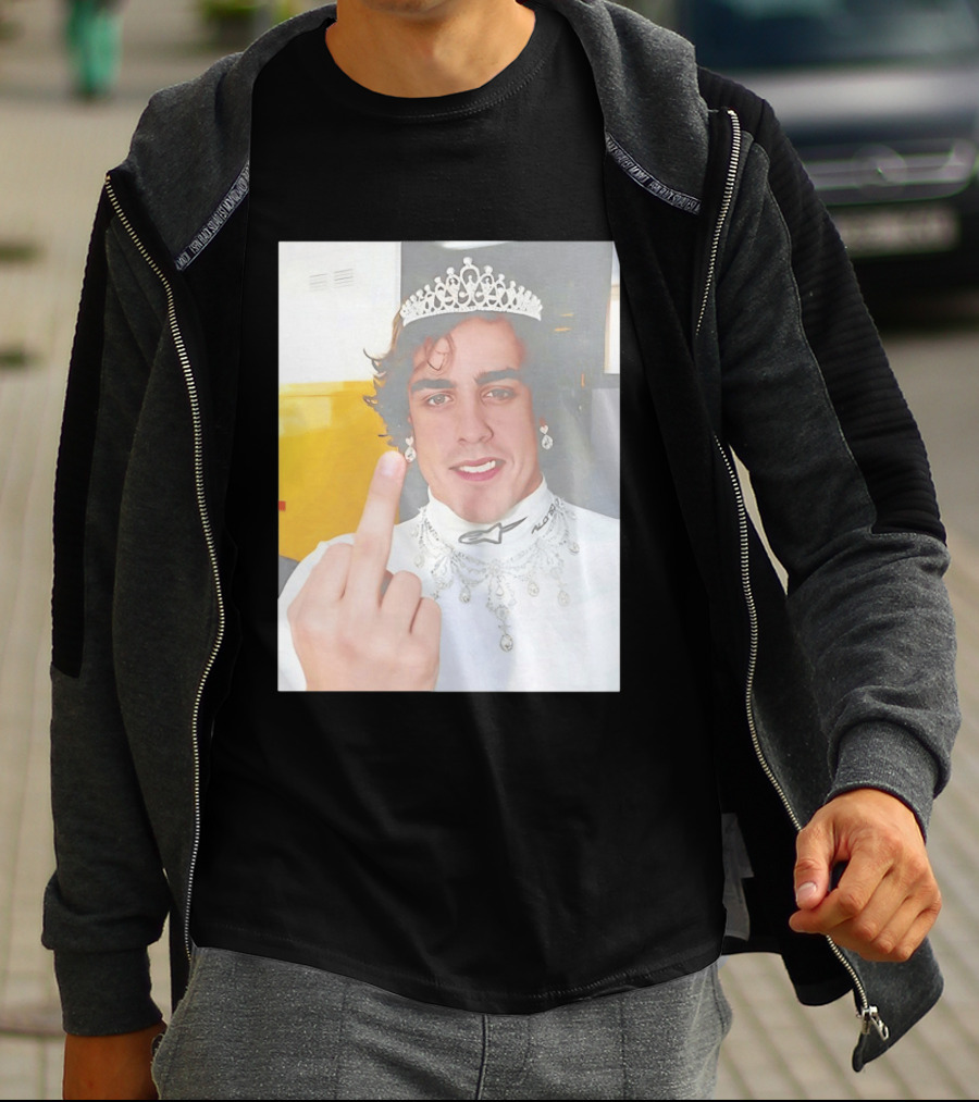 King Fernando Alonso Gesture Crown Jewel Humor T-Shirt