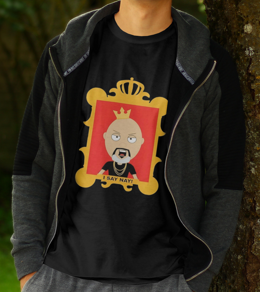 Sir Joseph I Say Nay Crowned Cartoon Character Framed Image T-Shirt