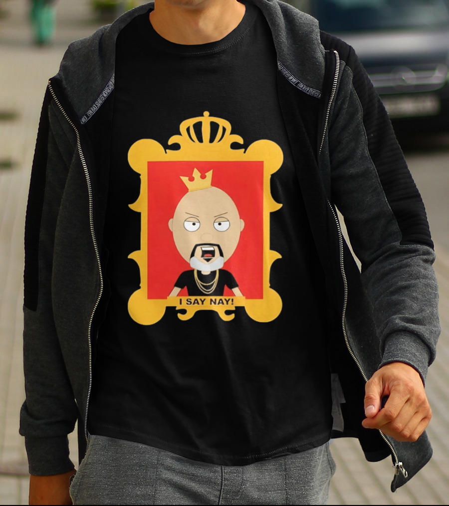 Sir Joseph I Say Nay Crowned Cartoon Character Framed Image T-Shirt