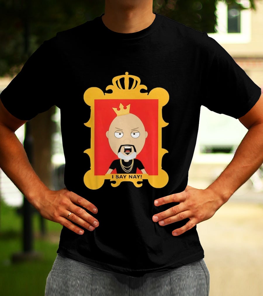 Sir Joseph I Say Nay Crowned Cartoon Character Framed Image T-Shirt