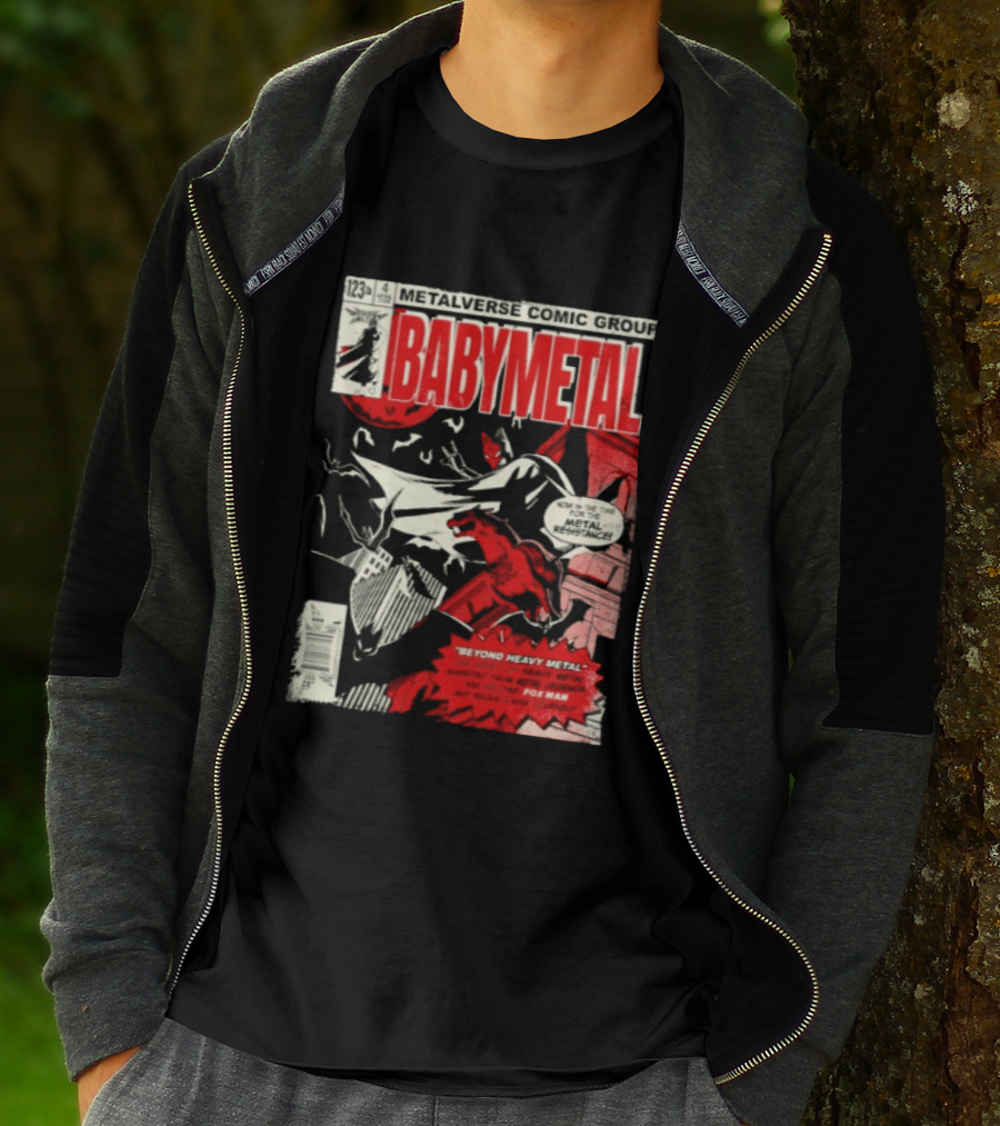 BABYMETAL Beyond Infinity Fox Man Metalverse Comic Group T-Shirt