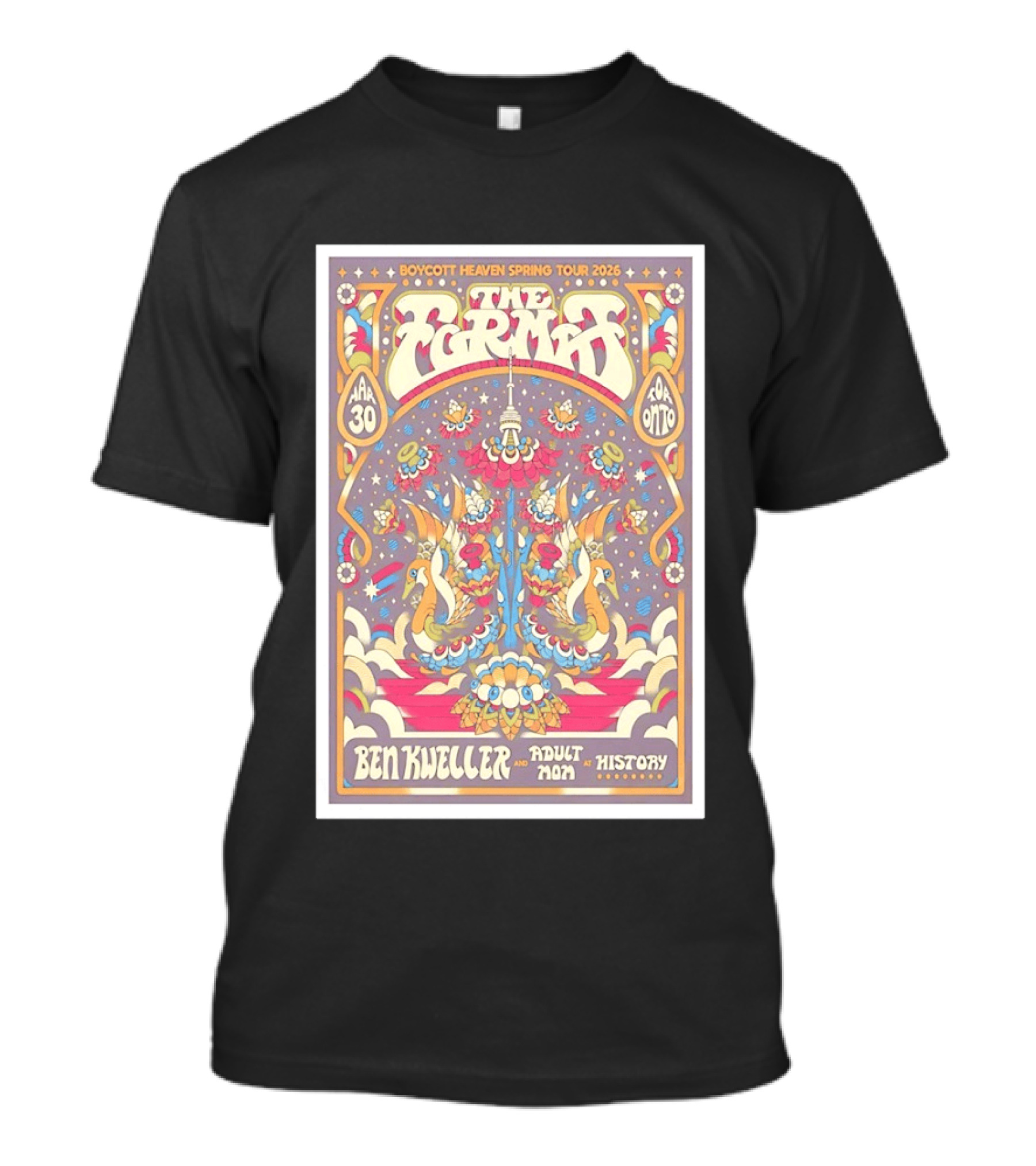 The Format Boycott Heaven Spring Tour 2026 Toronto April 30 Ben Kweller Adult Mom T-Shirt