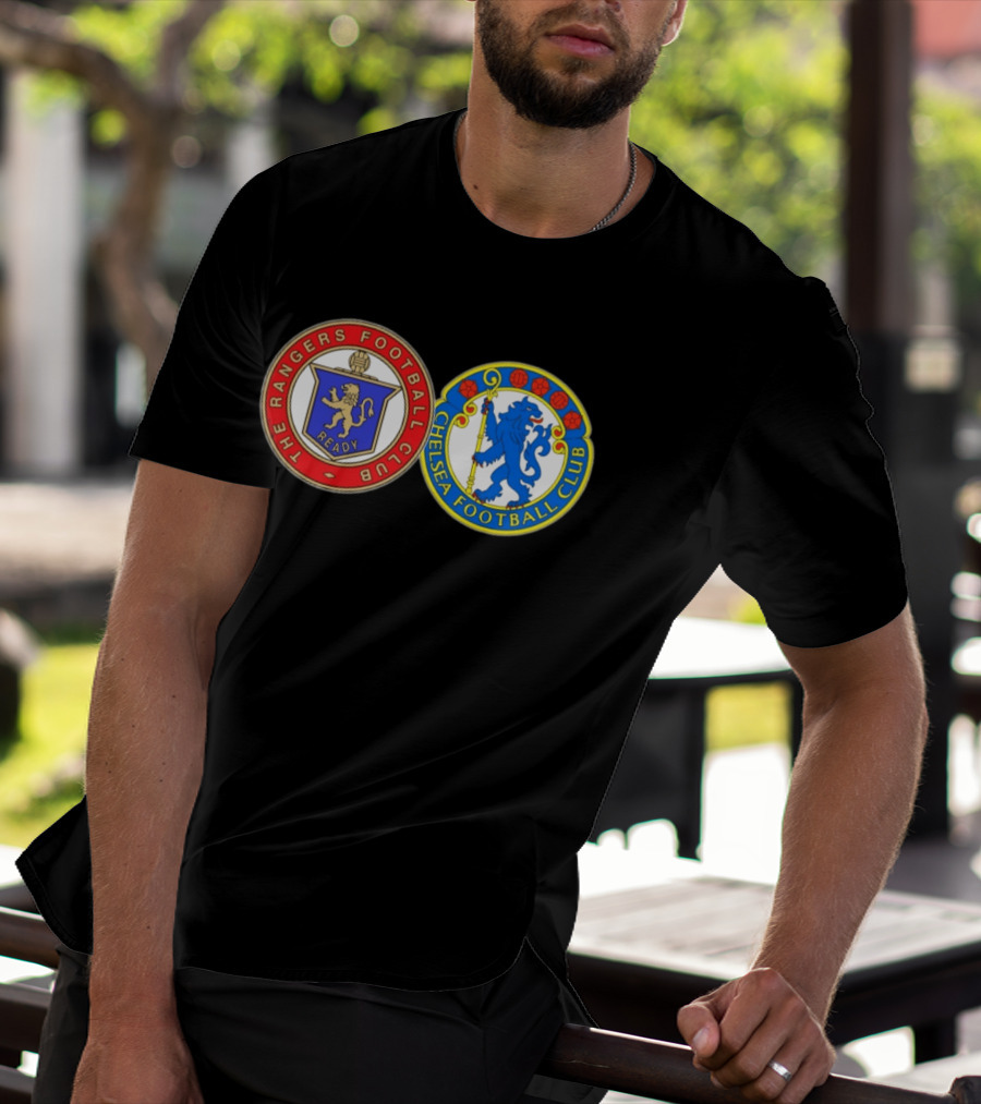 The Rangers Football Club Ready X Chelsea Football Club Lion Collaboration T-Shirt
