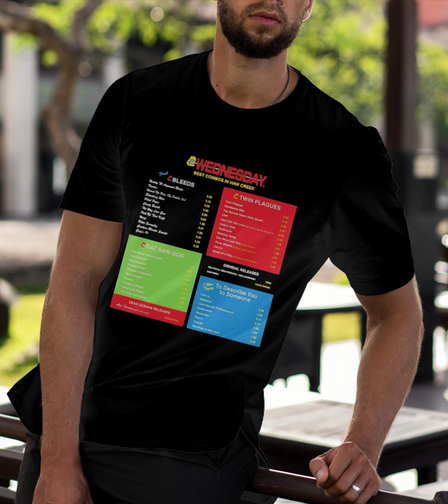 Wednesday Best Combos In Haw Creek Twin Plagues Rat Saw God Release T-Shirt