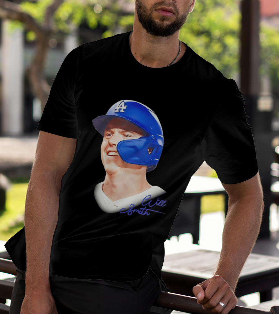 Los Angeles Dodgers MLB 2026 Big Face Will Smith Signature T-Shirt