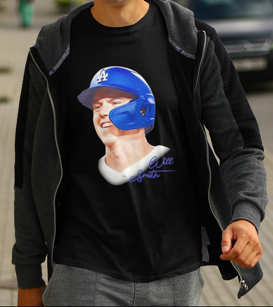 Los Angeles Dodgers MLB 2026 Big Face Will Smith Signature T-Shirt
