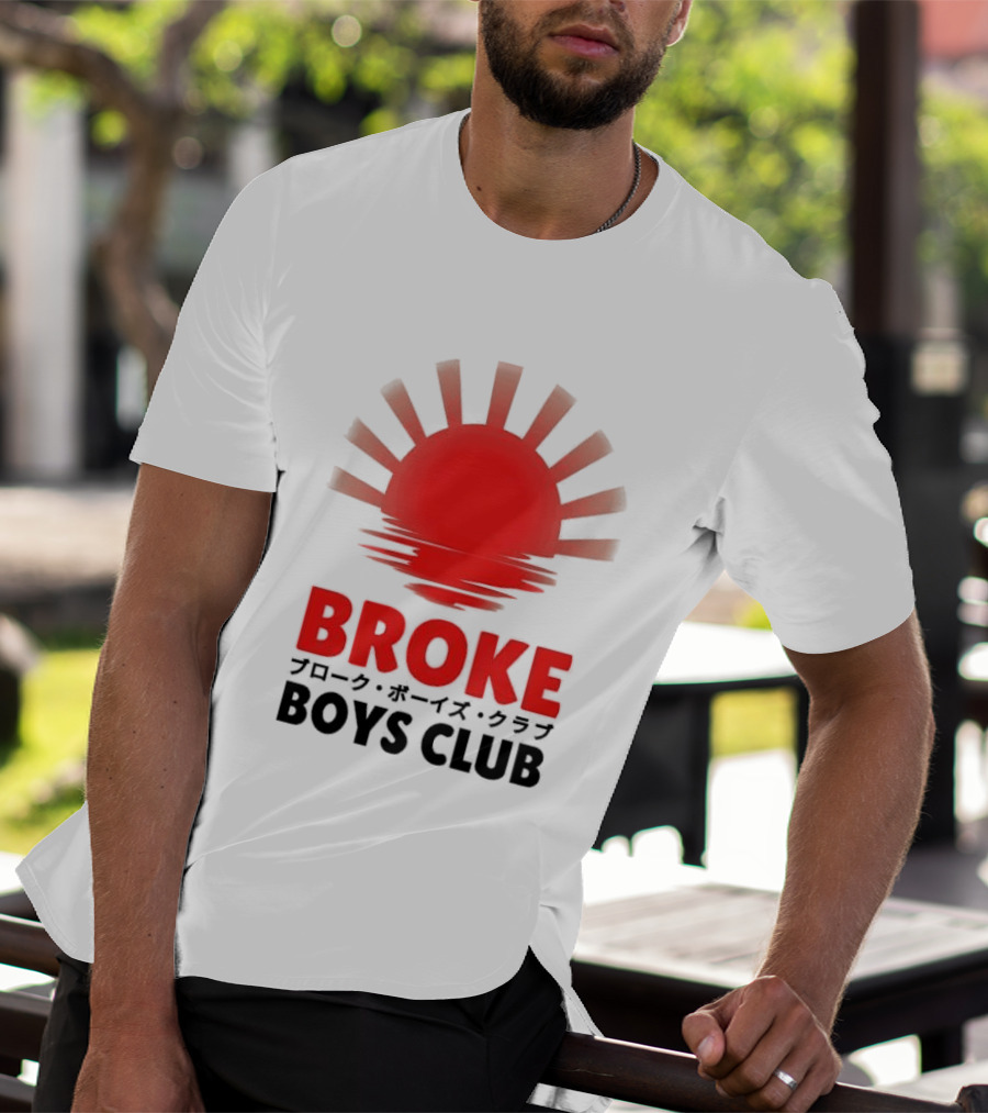 Broke Boys Club Rising Sun Graphic Red And Black T-Shirt