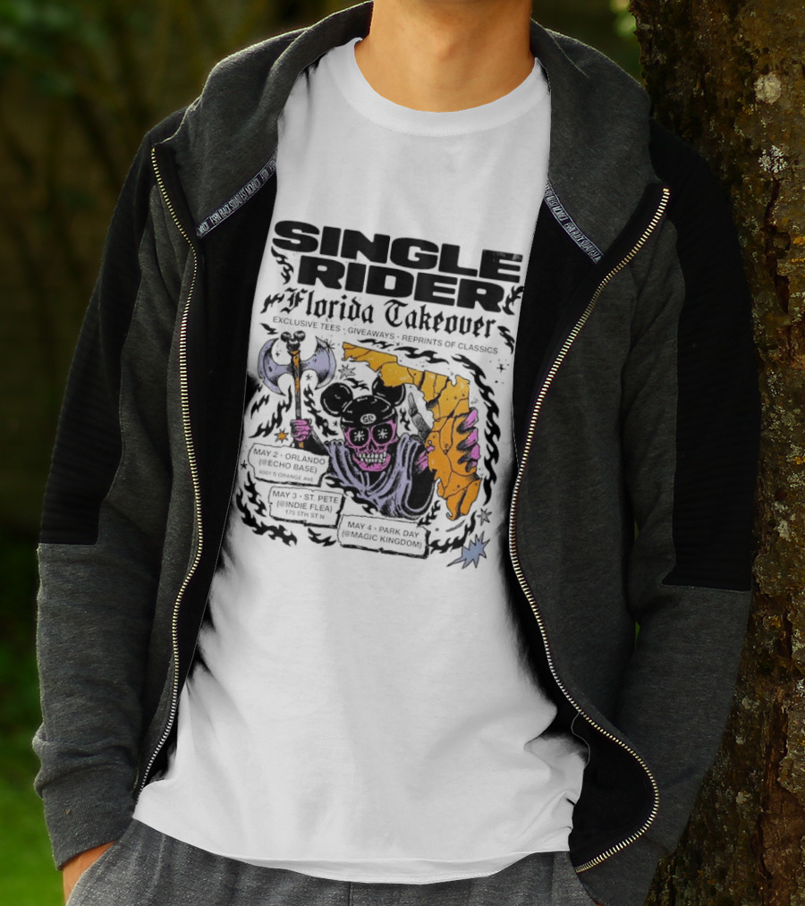 SINGLE RIDER Florida Takeover Exclusive Collectible Limited Edition T-Shirt