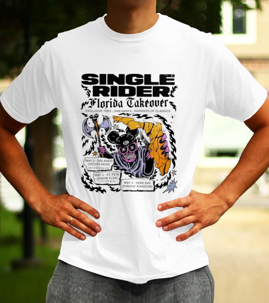SINGLE RIDER Florida Takeover Exclusive Collectible Limited Edition T-Shirt