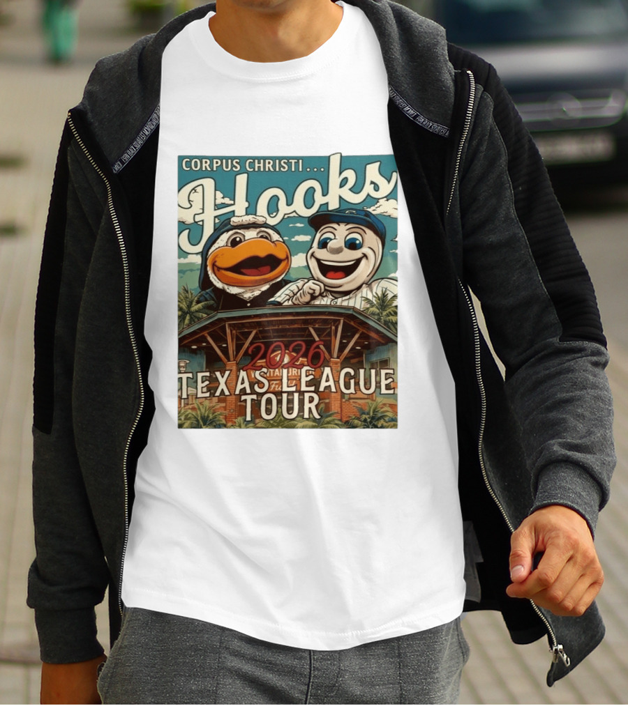 Corpus Christi Hooks 2026 Texas League Tour Stadium Fun T-Shirt