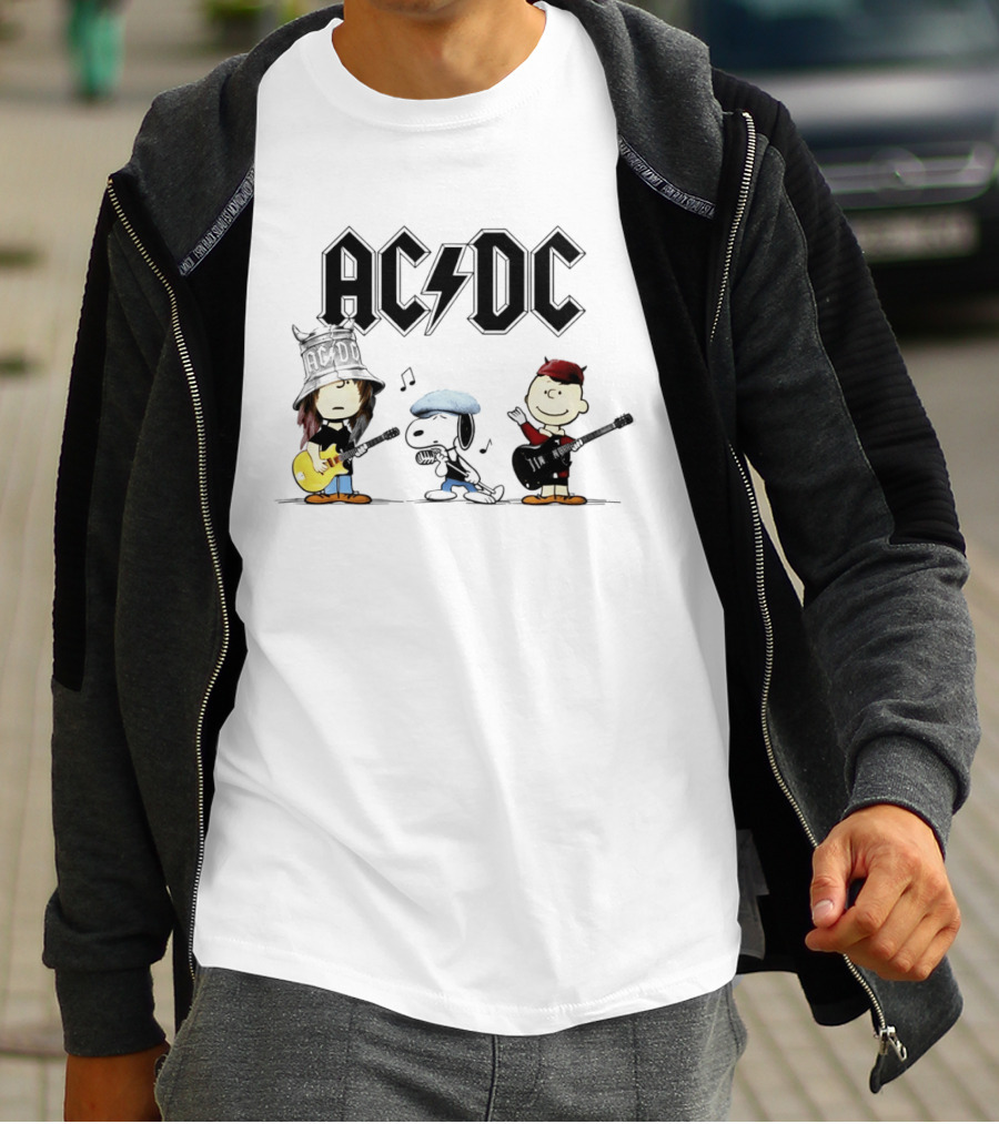 AC DC Snoopy Peanuts Band Meme T-Shirt