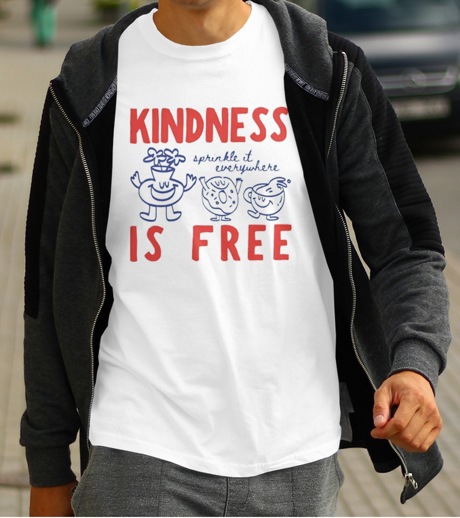 Kindness Is Free Sprinkle It Everywhere Donut Flower Vase Teacup T-Shirt