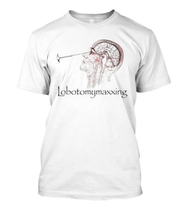 Lobotomymaxxing Dark Anatomical Brain T-Shirt