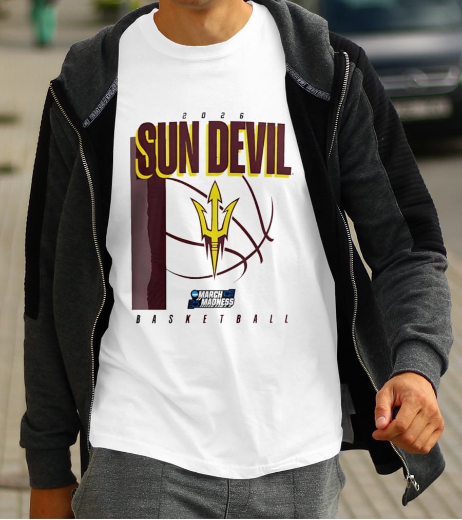 Arizona State Sun Devil Basketball March Madness 2026 T-Shirt