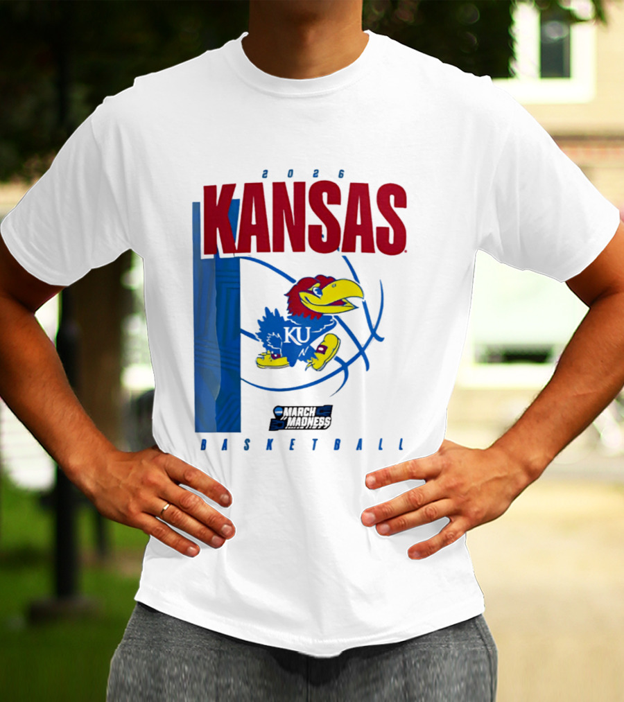 Kansas Jayhawks 2026 NCAA March Madness Basketball T-Shirt