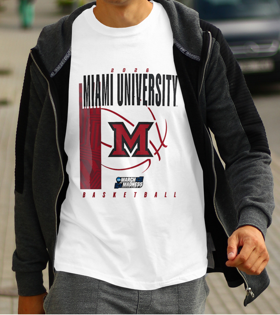 Miami University 2026 RedHawks March Madness Basketball T-Shirt
