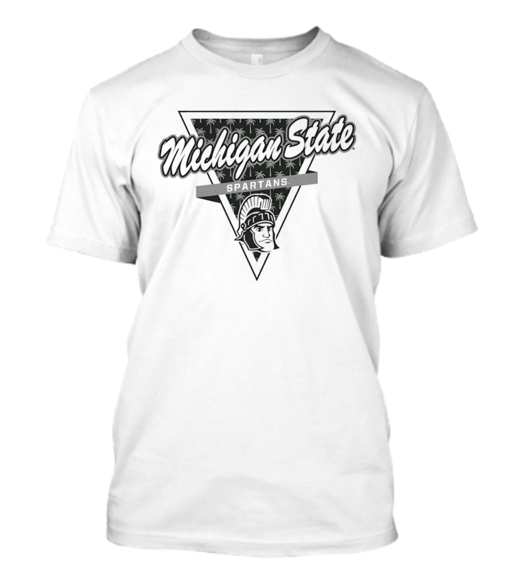 Michigan State Spartans Football Palm Tree Triangle T-Shirt