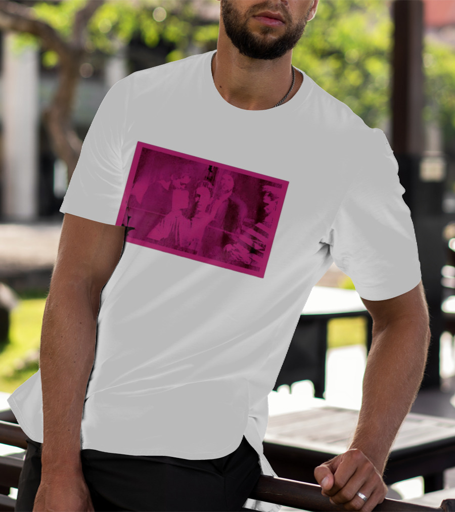 Frail State Of Mind Pink Abstract Band Collage T-Shirt