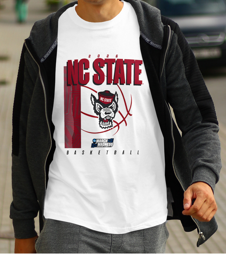N.C. State Wolfpack 2026 March Madness Basketball T-Shirt