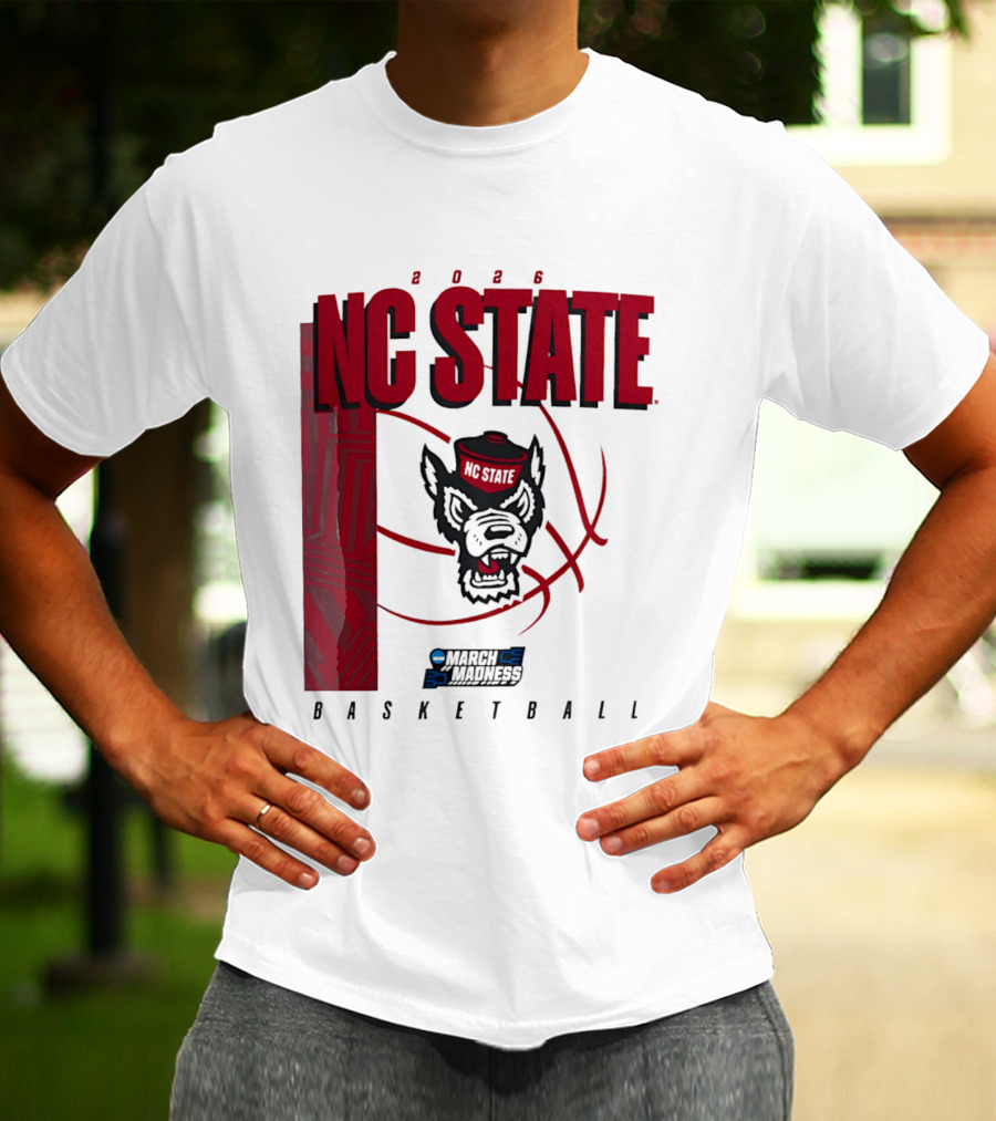 N.C. State Wolfpack 2026 March Madness Basketball T-Shirt