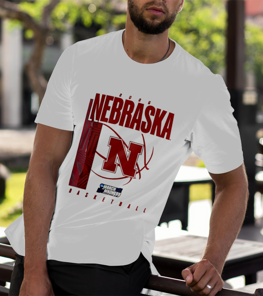 Nebraska Huskers 2026 March Madness Basketball NCAA T-Shirt