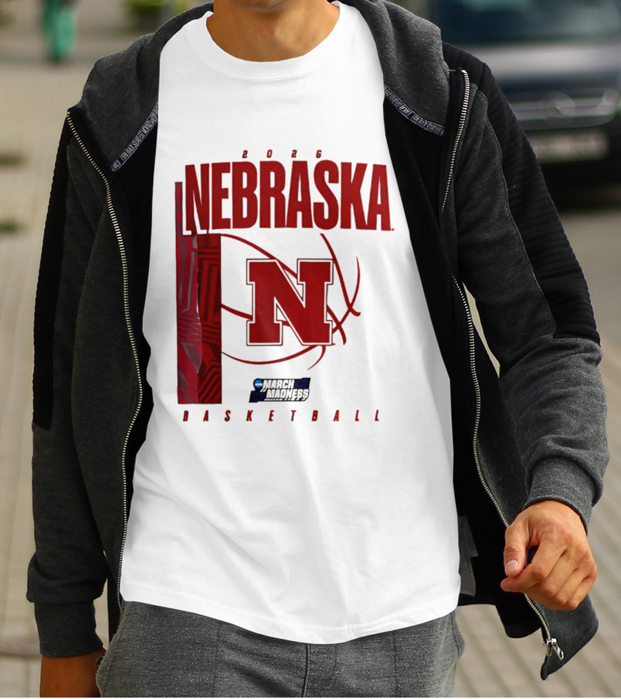 Nebraska Huskers 2026 March Madness Basketball NCAA T-Shirt