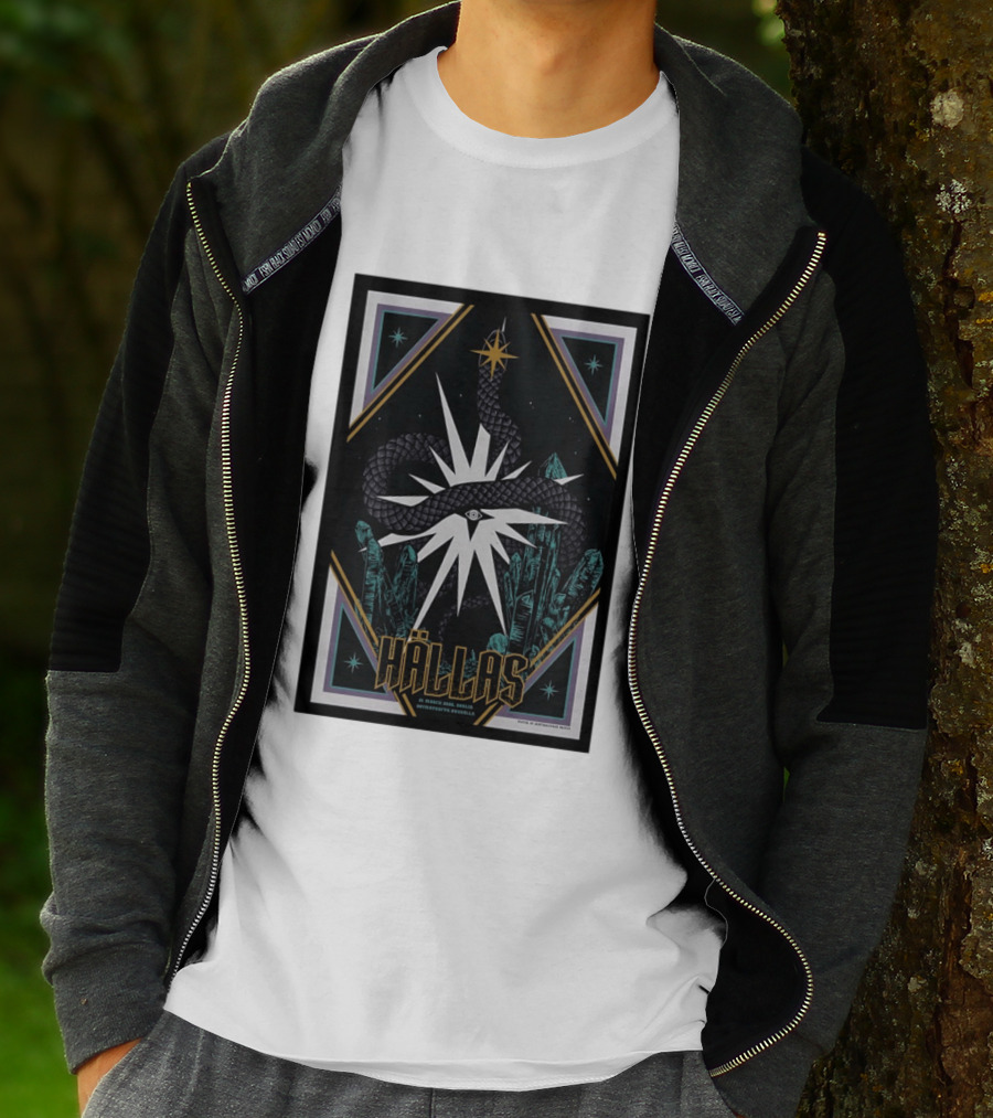 Hällas Berlin Germany Heimathafen Neukölln Tour March 21 2026 Star Snake Eye Crystals T-Shirt