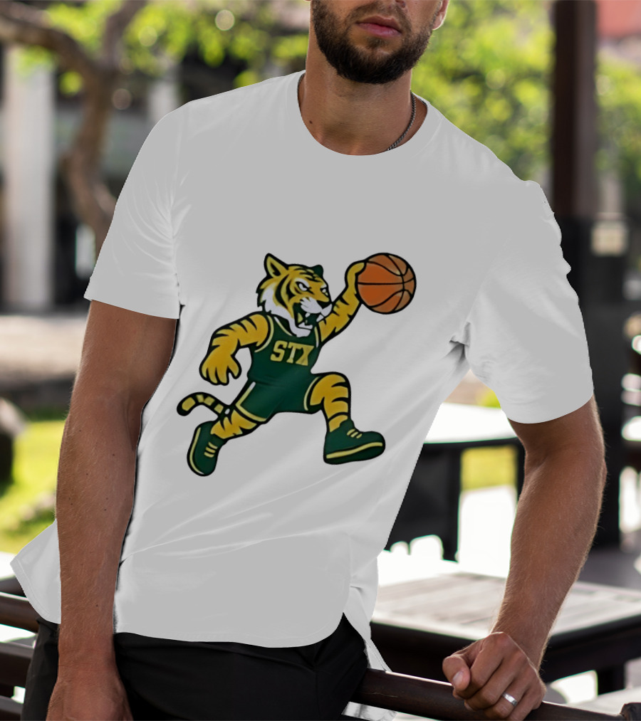 Northern Michigan Wildcats Basketball STX Tiger Dunking T-Shirt