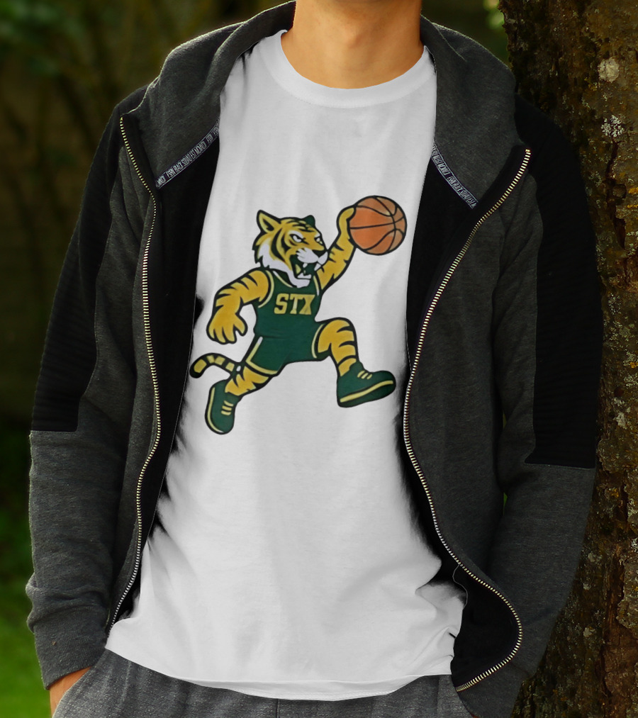 Northern Michigan Wildcats Basketball STX Tiger Dunking T-Shirt