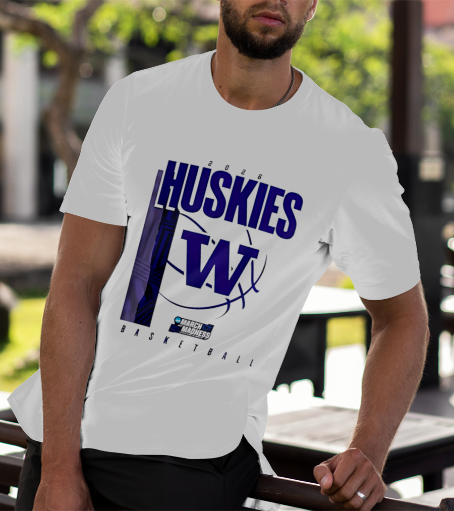 2026 Huskies W March Madness Basketball T-Shirt