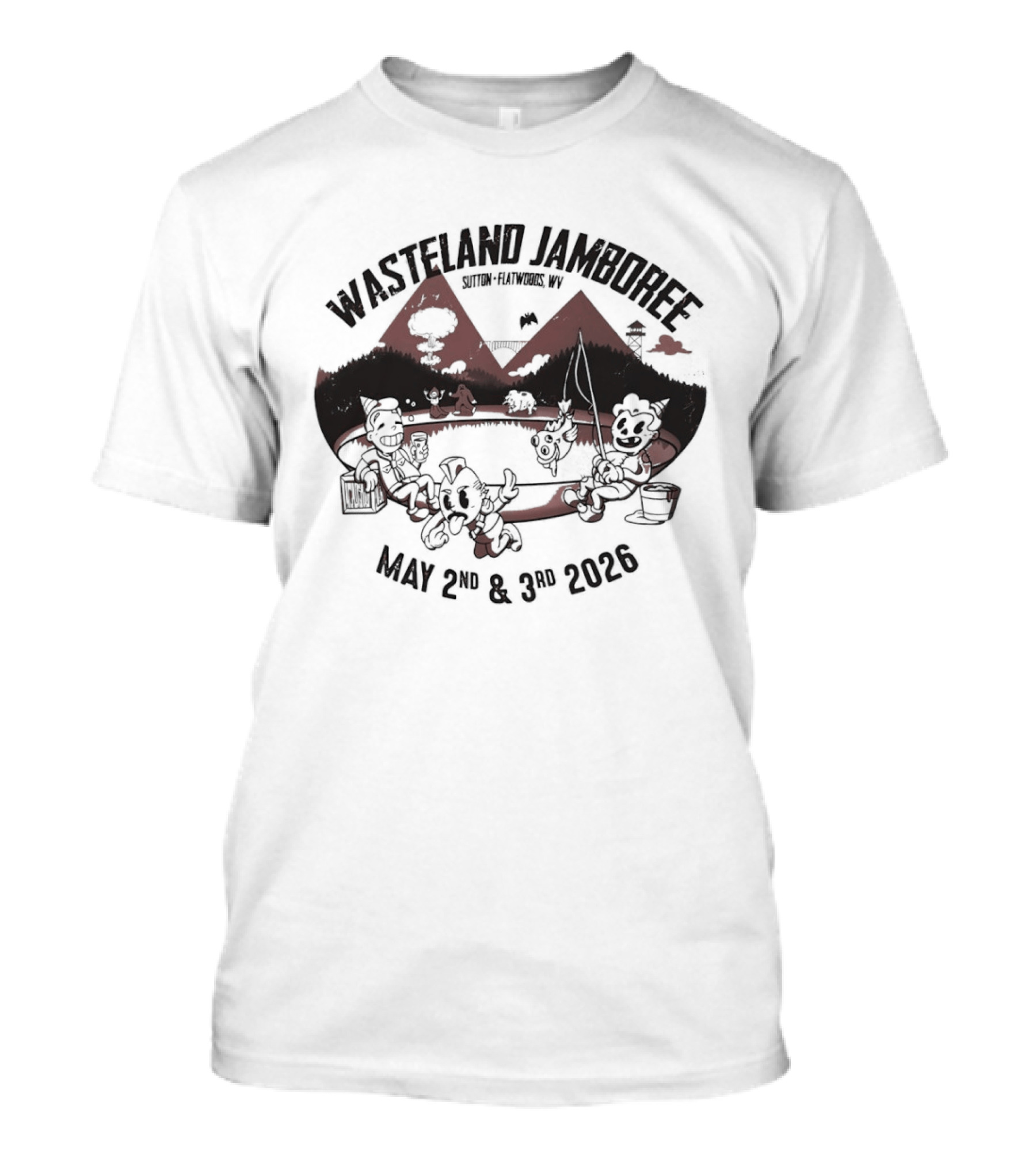 Wasteland Jamboree Sutton Flatwoods May 2nd & 3rd 2026 T-Shirt