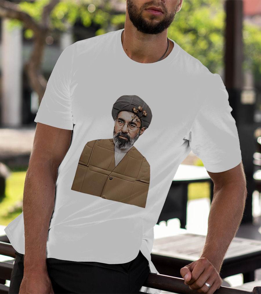 Ali Khamenei Ayatollah Cardboard Art With Flowers T-Shirt