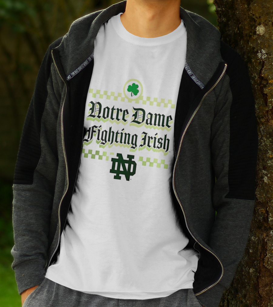 Notre Dame Fighting Irish ND Clover St Patrick's Day T-Shirt