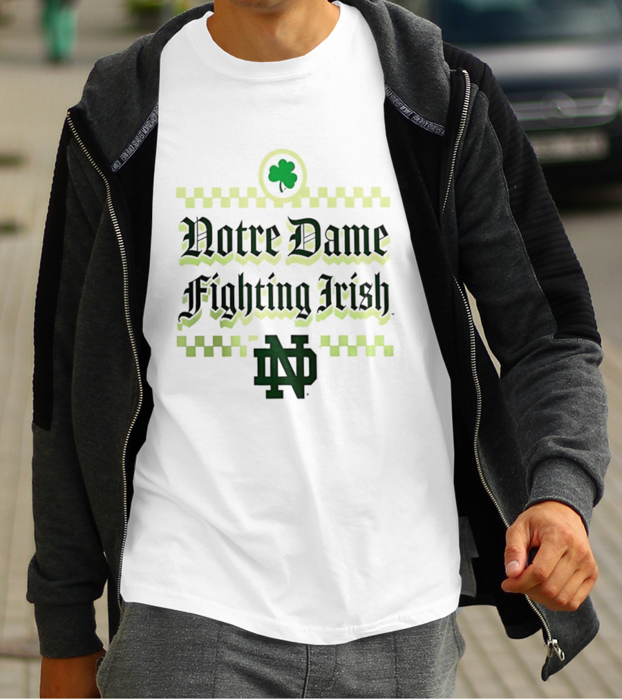 Notre Dame Fighting Irish ND Clover St Patrick's Day T-Shirt
