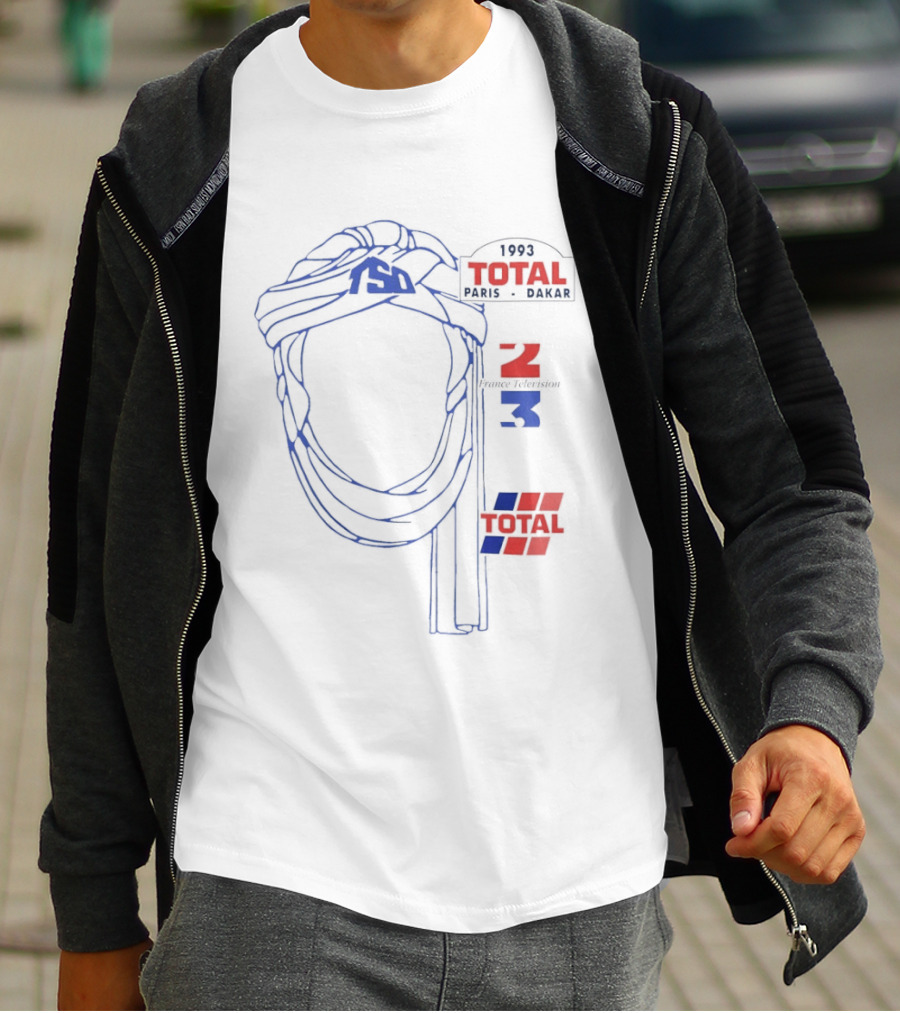 Vintage 1993 Paris Dakar Total Racing Adventure T-Shirt