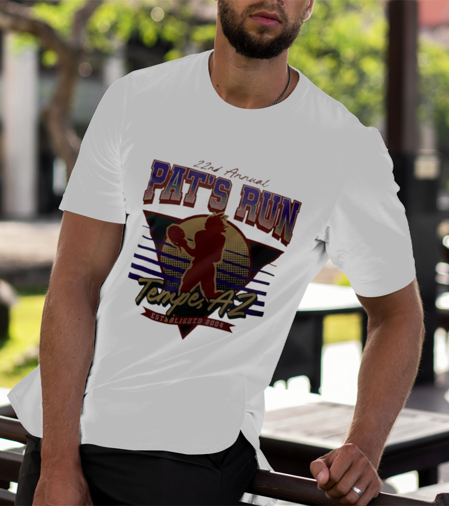 22nd Annual Pat's Run Tempe AZ Football Legacy Established 2004 T-Shirt