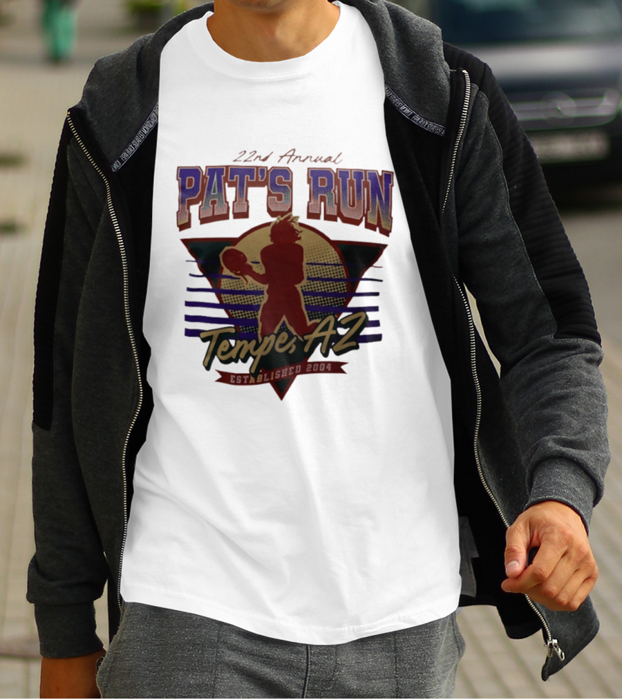 22nd Annual Pat's Run Tempe AZ Football Legacy Established 2004 T-Shirt