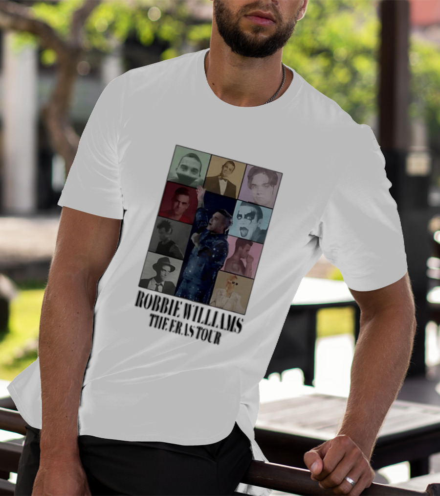 Robbie Williams The Eras Tour Collage Style Portraits T-Shirt