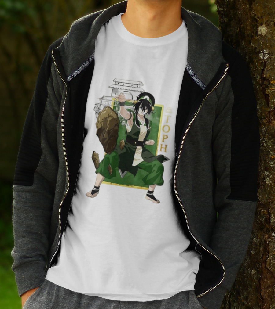 Toph Beifong Earthbending Avatar Character Art With Ba Sing Se T-Shirt