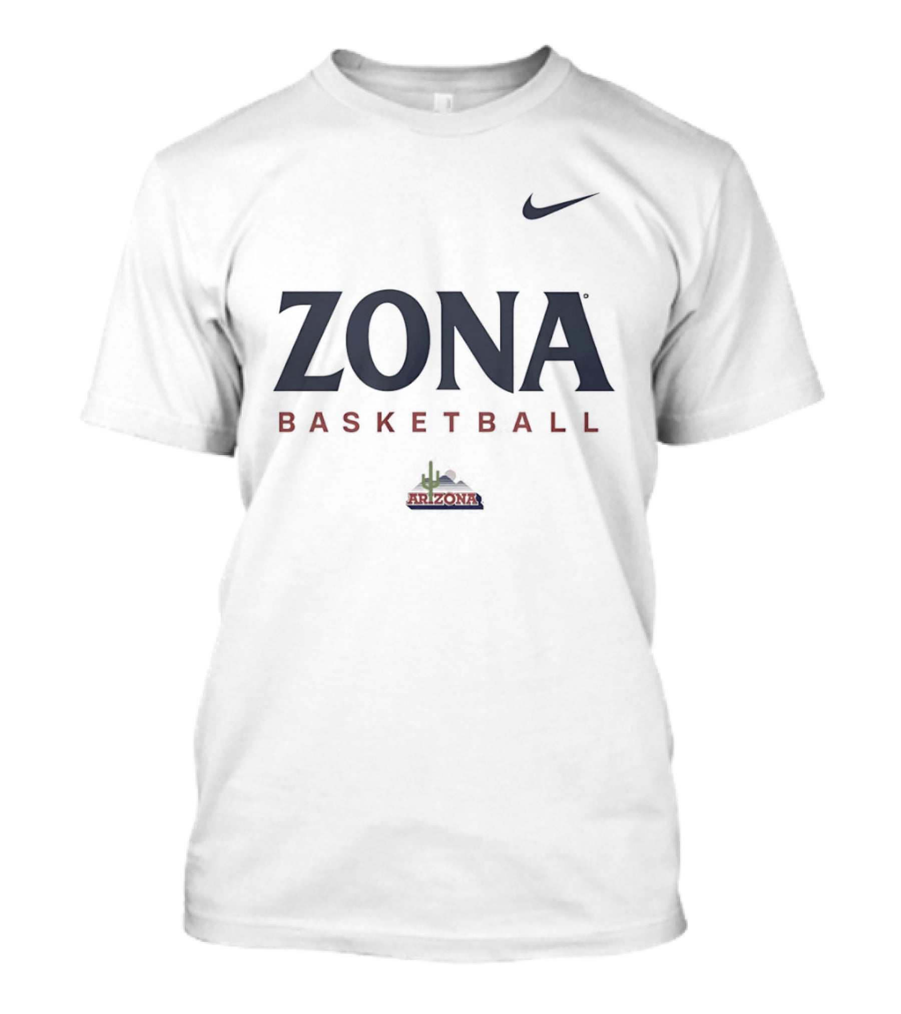 Zona Basketball Arizona Wildcats Nike Logo Cactus T-Shirt