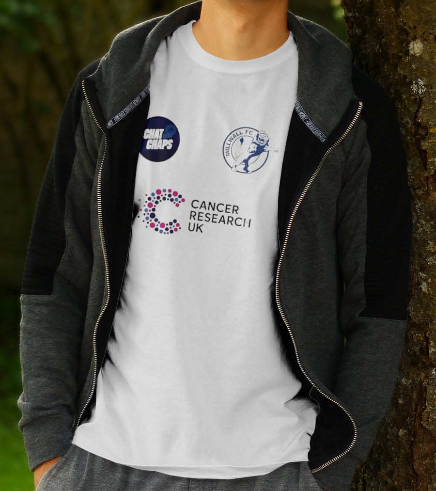 Chat With Chaps Millwall FC Cancer Research UK Collaboration T-Shirt