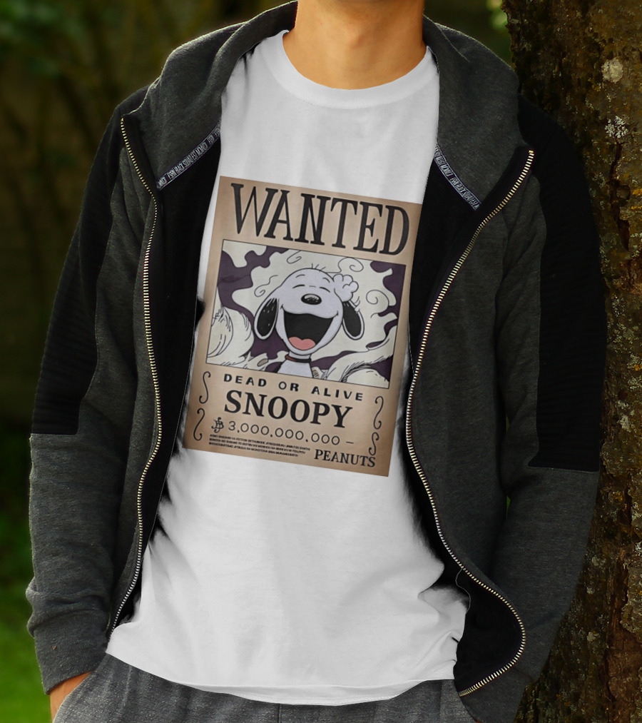 Wanted Dead Or Alive Snoopy Peanuts 3 Billion Bounty T-Shirt