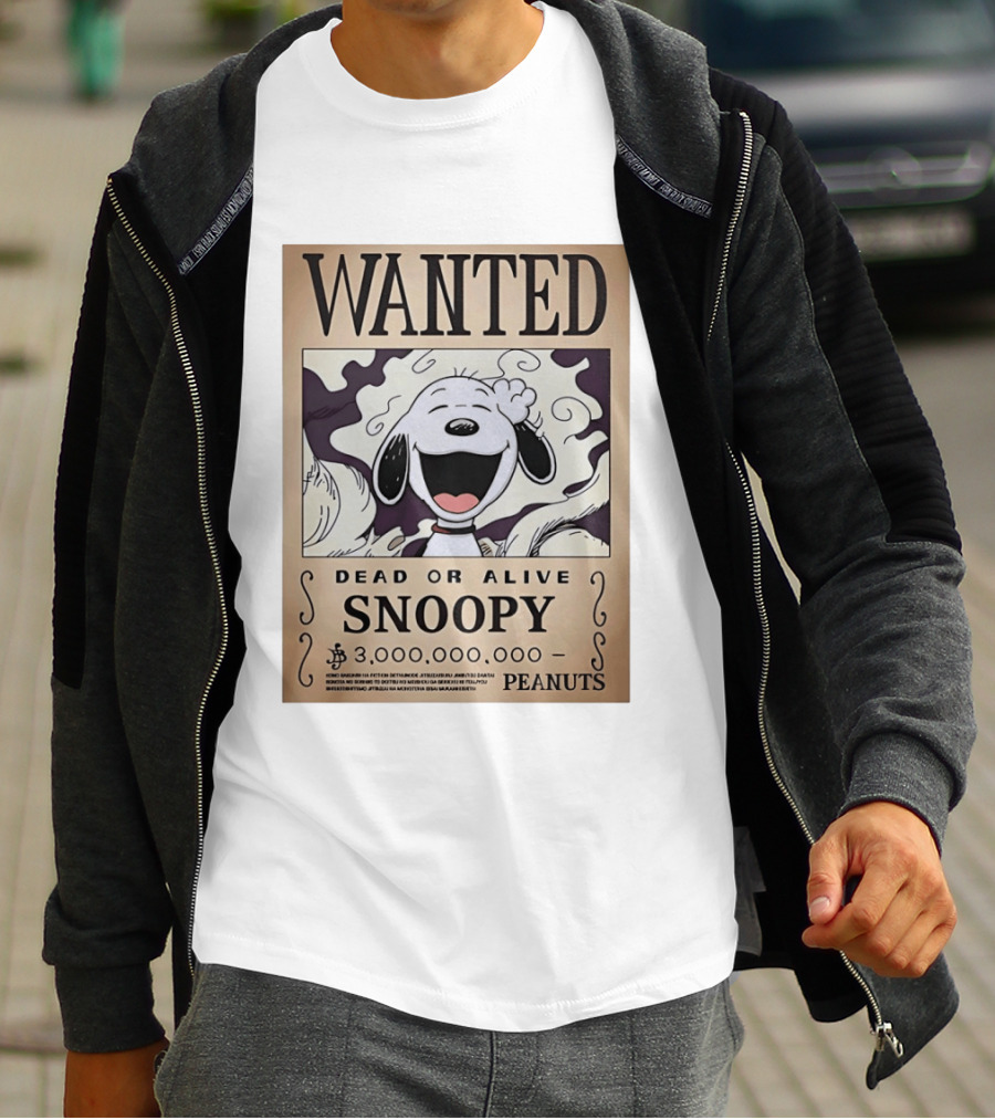 Wanted Dead Or Alive Snoopy Peanuts 3 Billion Bounty T-Shirt