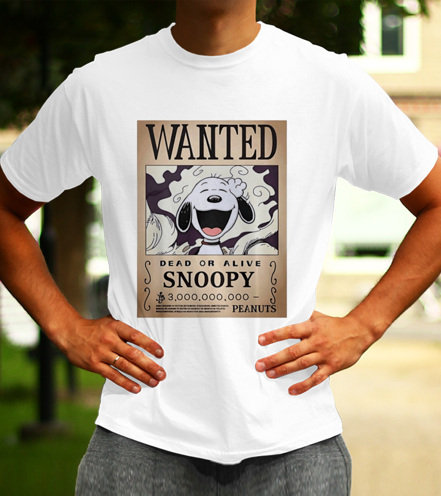 Wanted Dead Or Alive Snoopy Peanuts 3 Billion Bounty T-Shirt