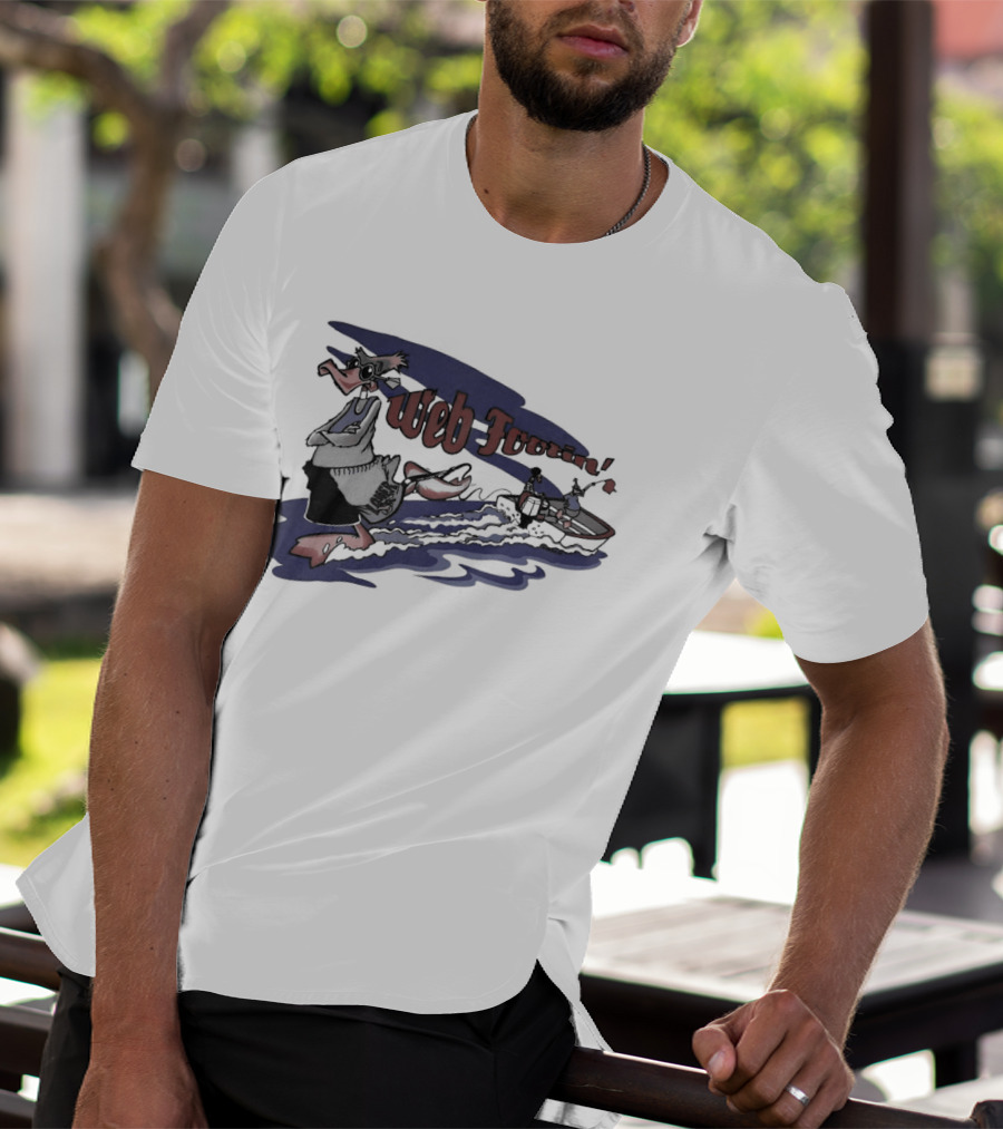 Web Footin' Cartoon Duck Boating Adventure T-Shirt