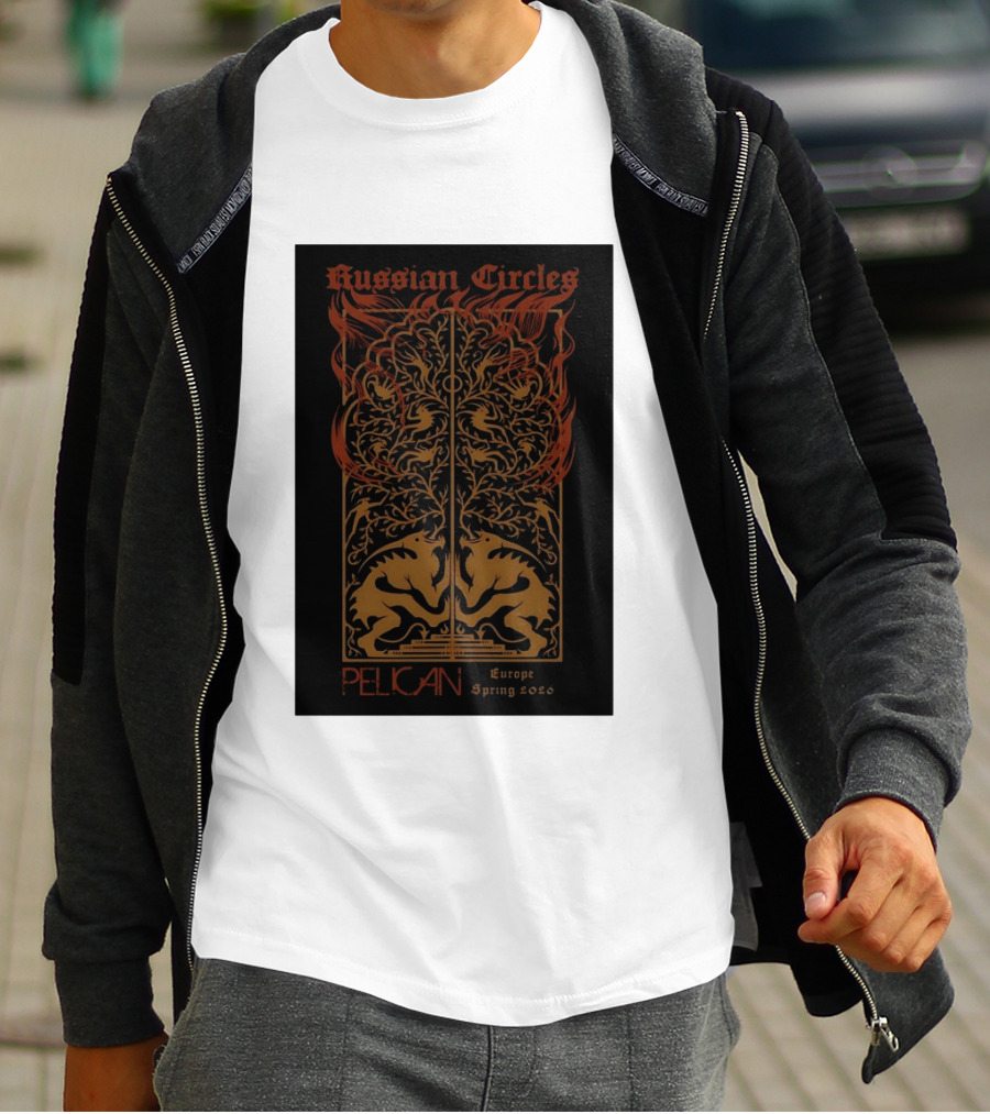 Russian Circles Pelican Europe Spring 2026 Tour Fantasy Artistry T-Shirt