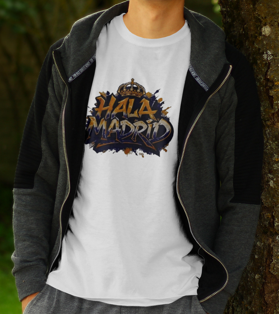 Hala Madrid Gold Crown Soccer Splash T-Shirt