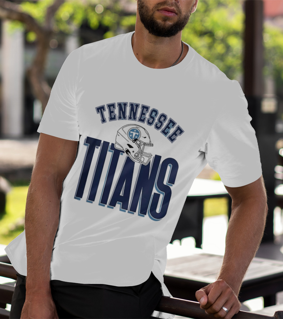 Tennessee Titans Helmet Gameday Couture Fierce Focus Relaxed Fit T-Shirt